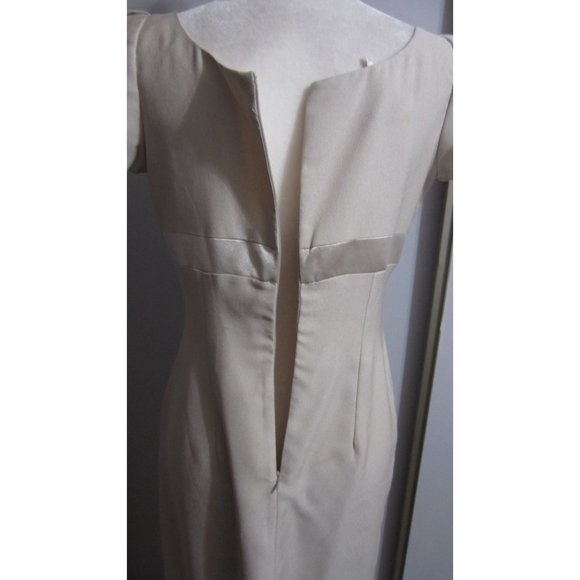 Watters and Watters 8 Beige Maxi Bridesmaid Mother of the Bride Dress - Picture 6 of 7